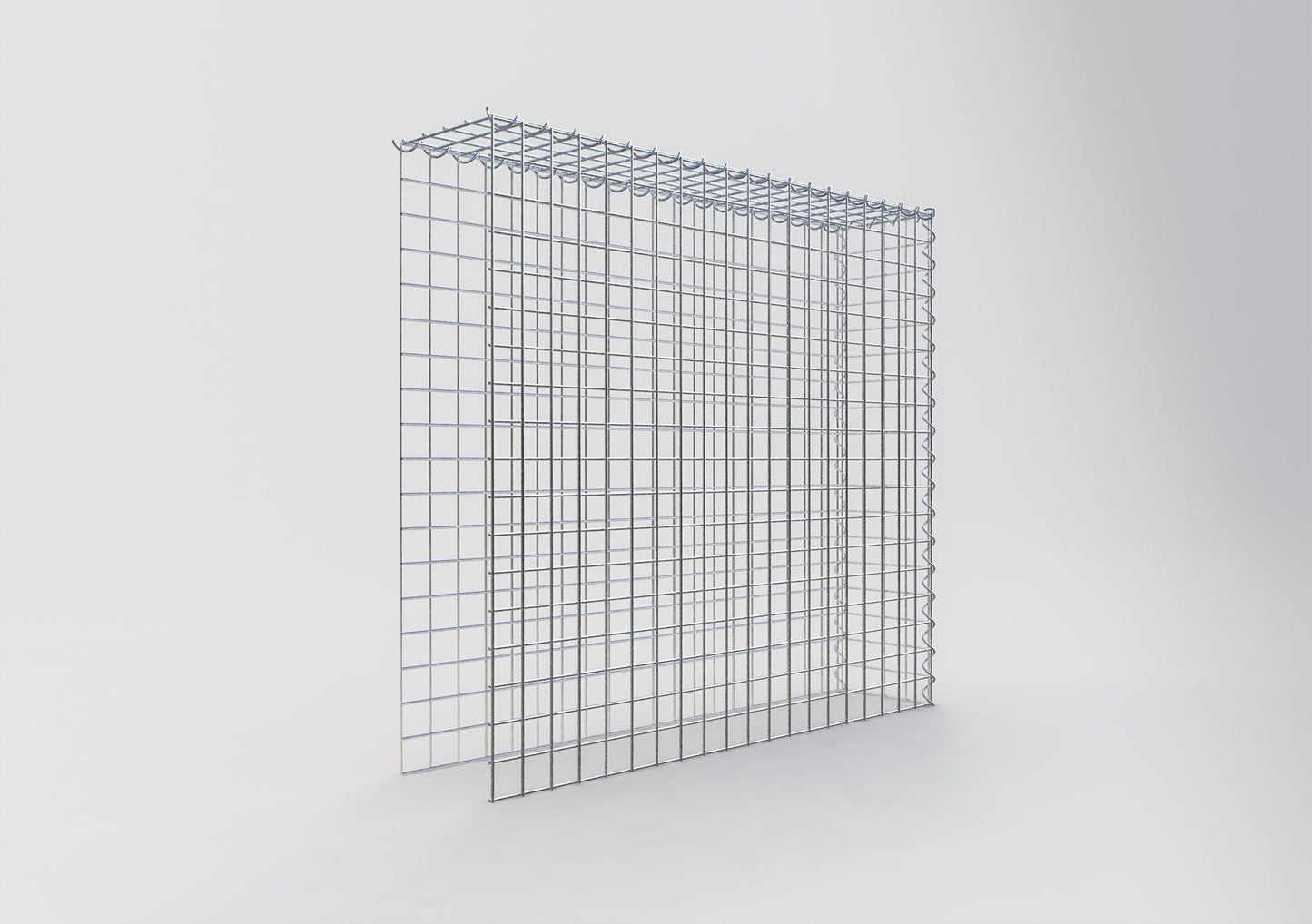 Grown-on gabion type 4 100 cm x 90 cm x 20 cm (L x H x D), mesh size 5 cm x 5 cm, spiral