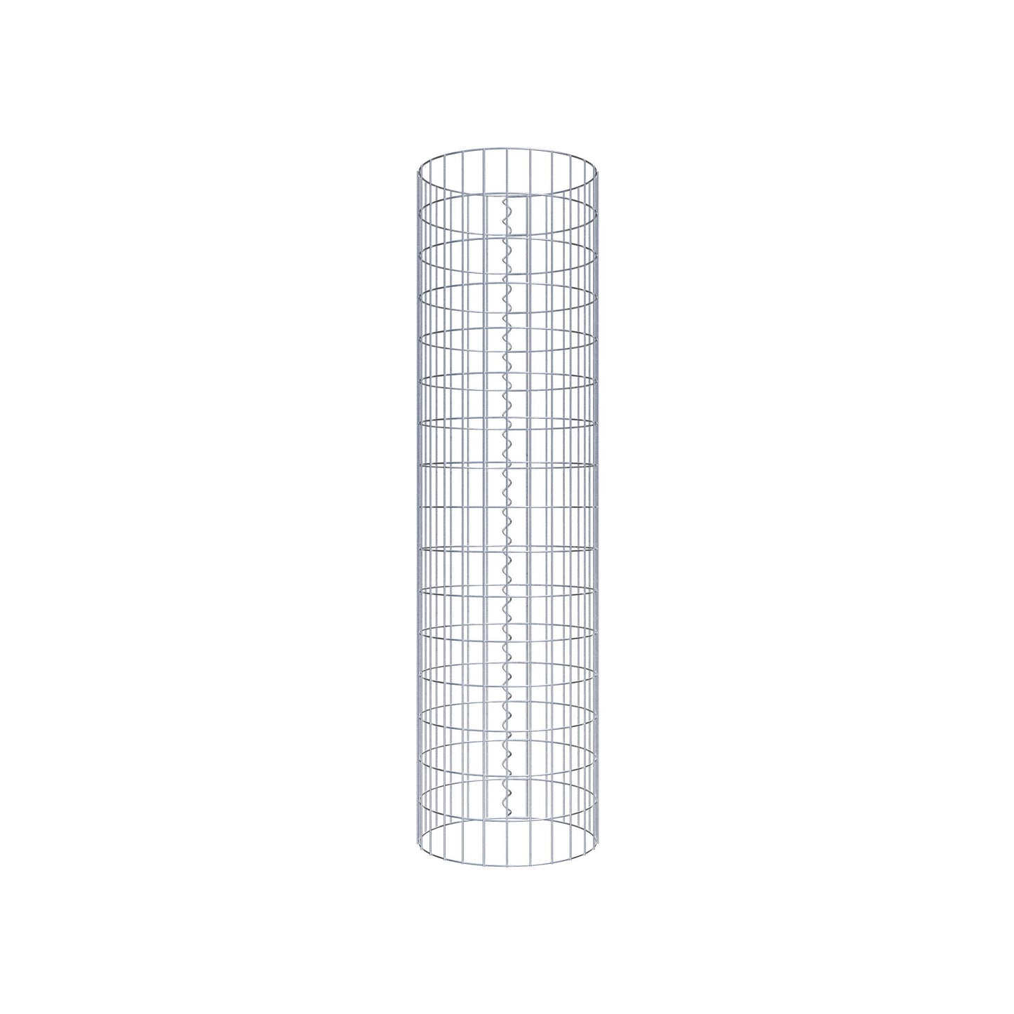 Coluna de gabião redonda 42 cm de diâmetro, 160 cm de altura, malhagem 5 cm x 10 cm