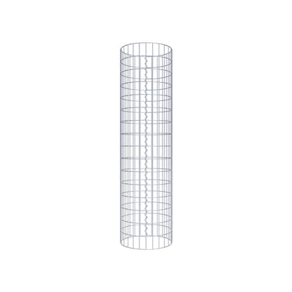Coluna de gabião redonda 42 cm de diâmetro, 160 cm de altura, malhagem 5 cm x 10 cm