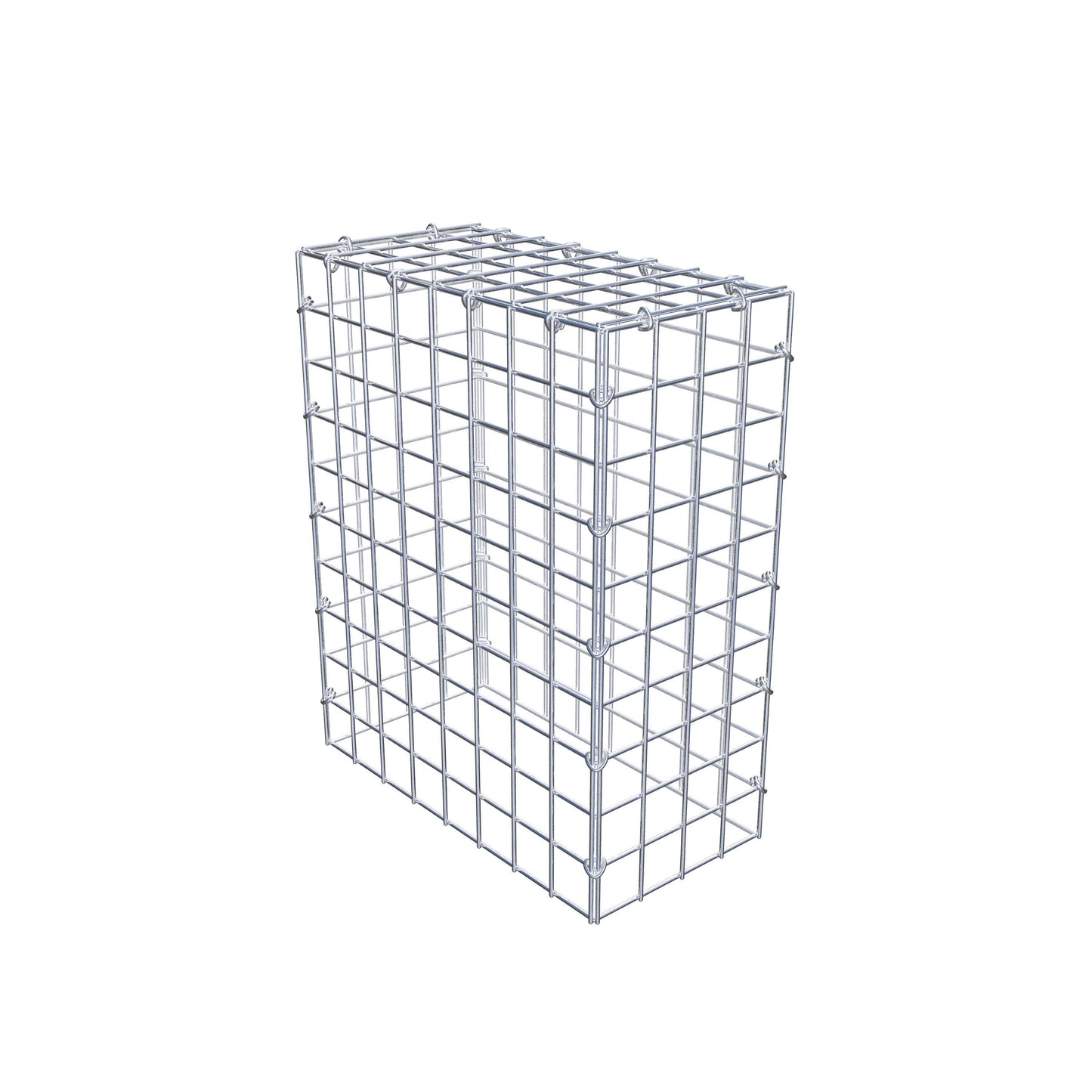 Monteret gabion type 3 50 cm x 40 cm x 20 cm (L x H x D), maskestørrelse 5 cm x 5 cm, C-ring