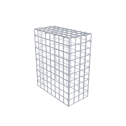 Monteret gabion type 3 50 cm x 40 cm x 20 cm (L x H x D), maskestørrelse 5 cm x 5 cm, C-ring