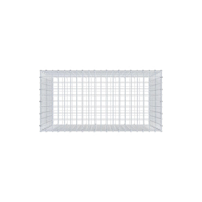 Gabione 100 cm x 80 cm x 50 cm (L x H x T), Maschenweite 5 cm x 5 cm, C-Ring