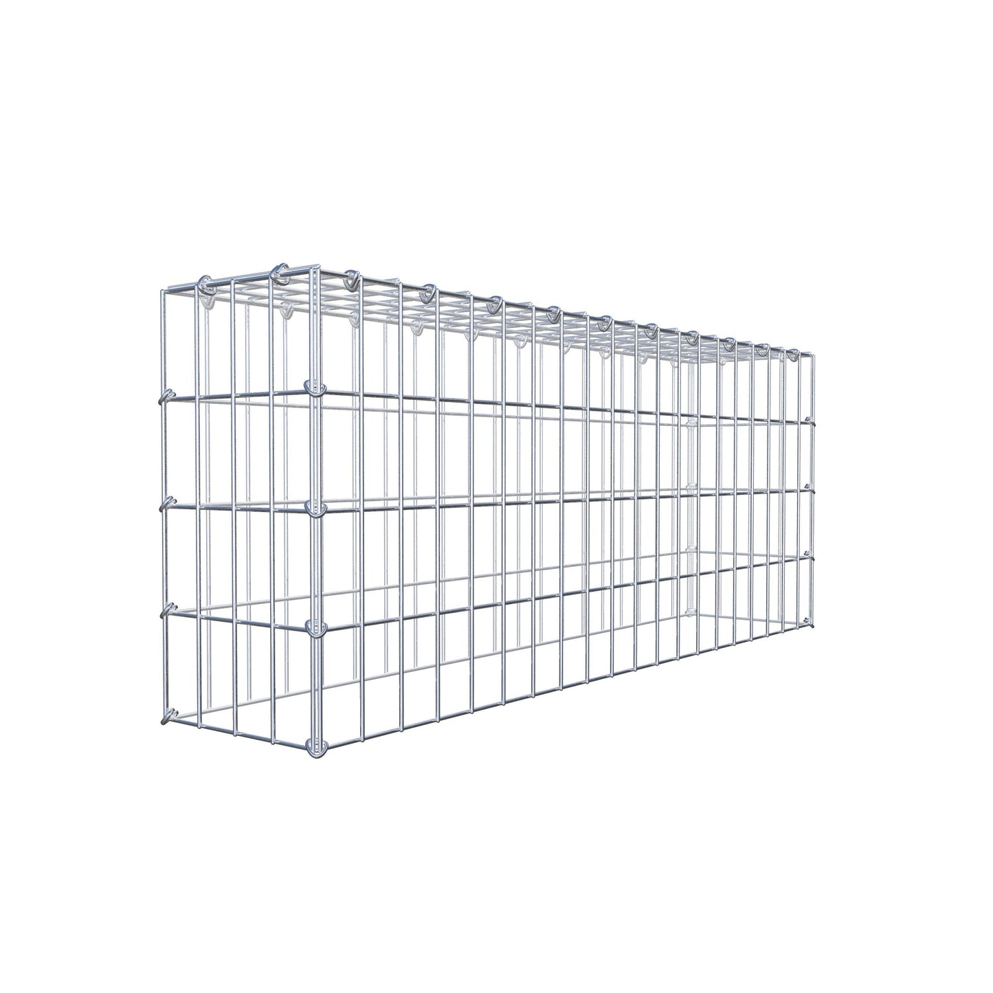 Gavión complementario de tipo 3 100 cm x 40 cm x 20 cm (largo x alto x fondo), malla 5 cm x 10 cm, anillo en C