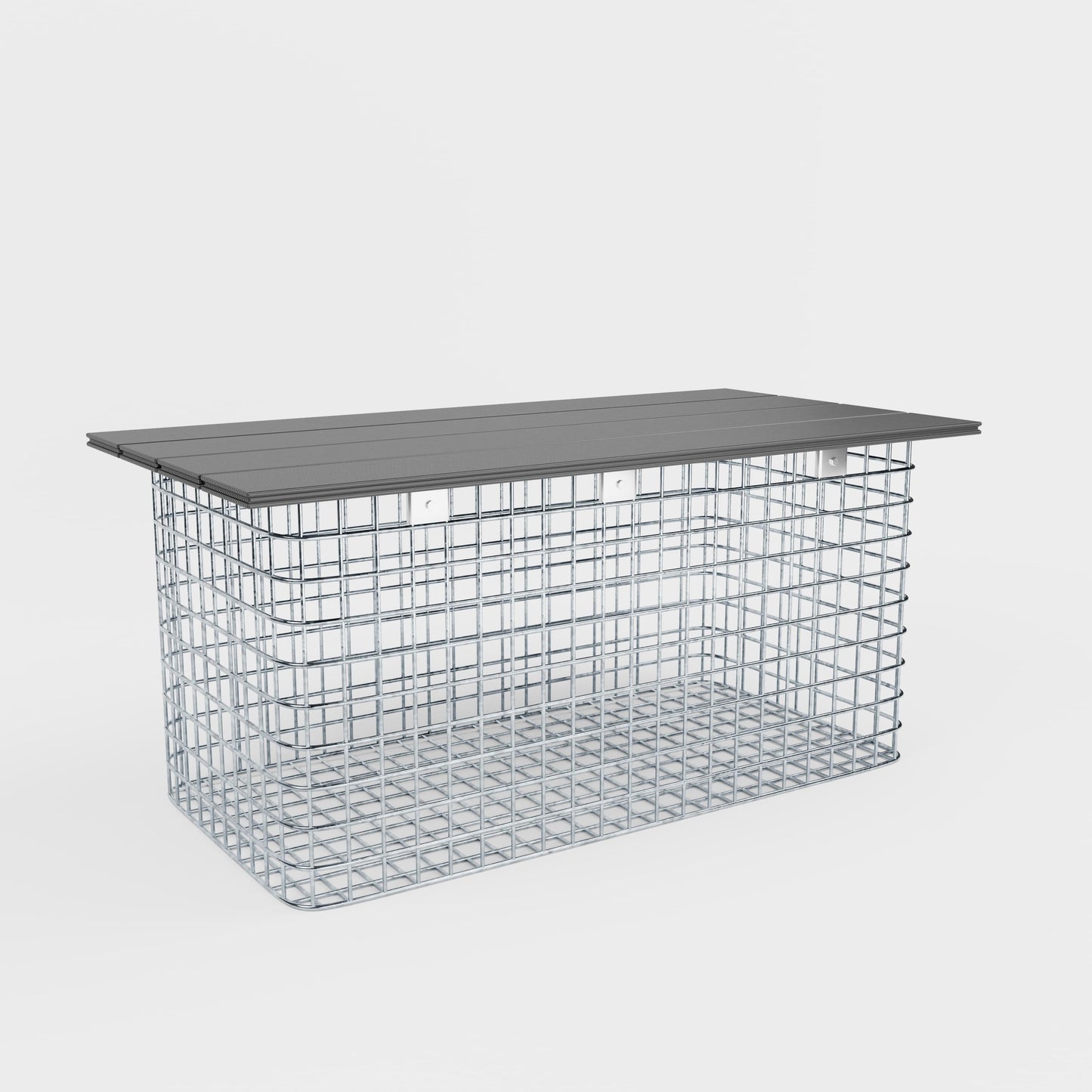 Tuinbank 102 x 50 x 52 cm MW 5 x 5 cm thermisch verzinkt, met gerecycled blad in antraciet