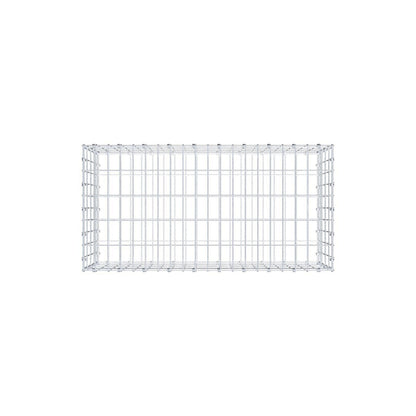 Schanskorf 100 cm x 40 cm x 50 cm (L x H x D), maaswijdte 5 x 10 cm, spiraalring