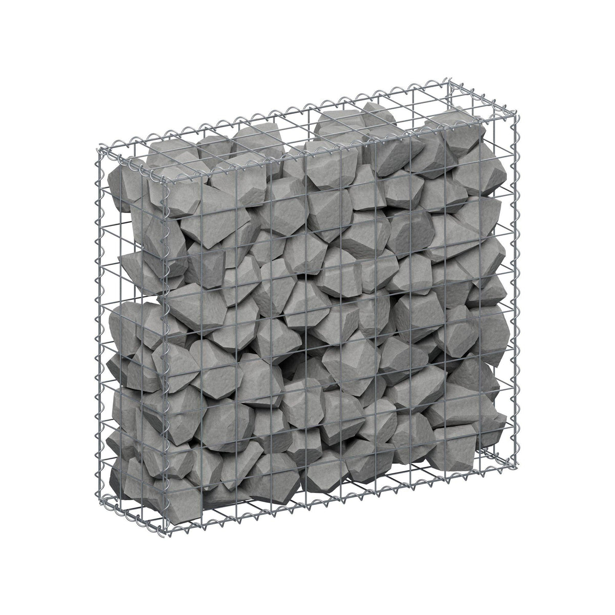 Gabion 100 cm x 90 cm x 30 cm (L x H x D), maskestørrelse 10 cm x 10 cm, spiral