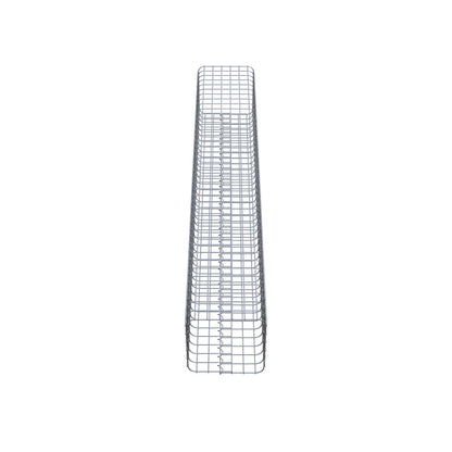 Colonna rettangolare in gabbione zincato a caldo, 32 cm x 32 cm, 200 cm di altezza, MW 5 cm x 5 cm