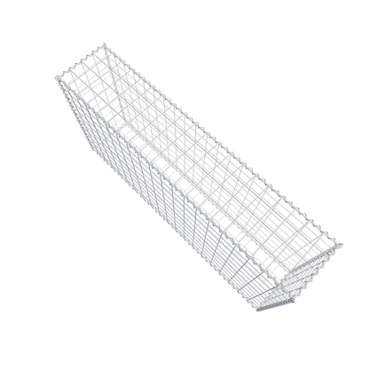Schanskorf 200 cm x 100 cm x 40 cm (L x H x D), maaswijdte 10 cm x 10 cm, spiraalvormig