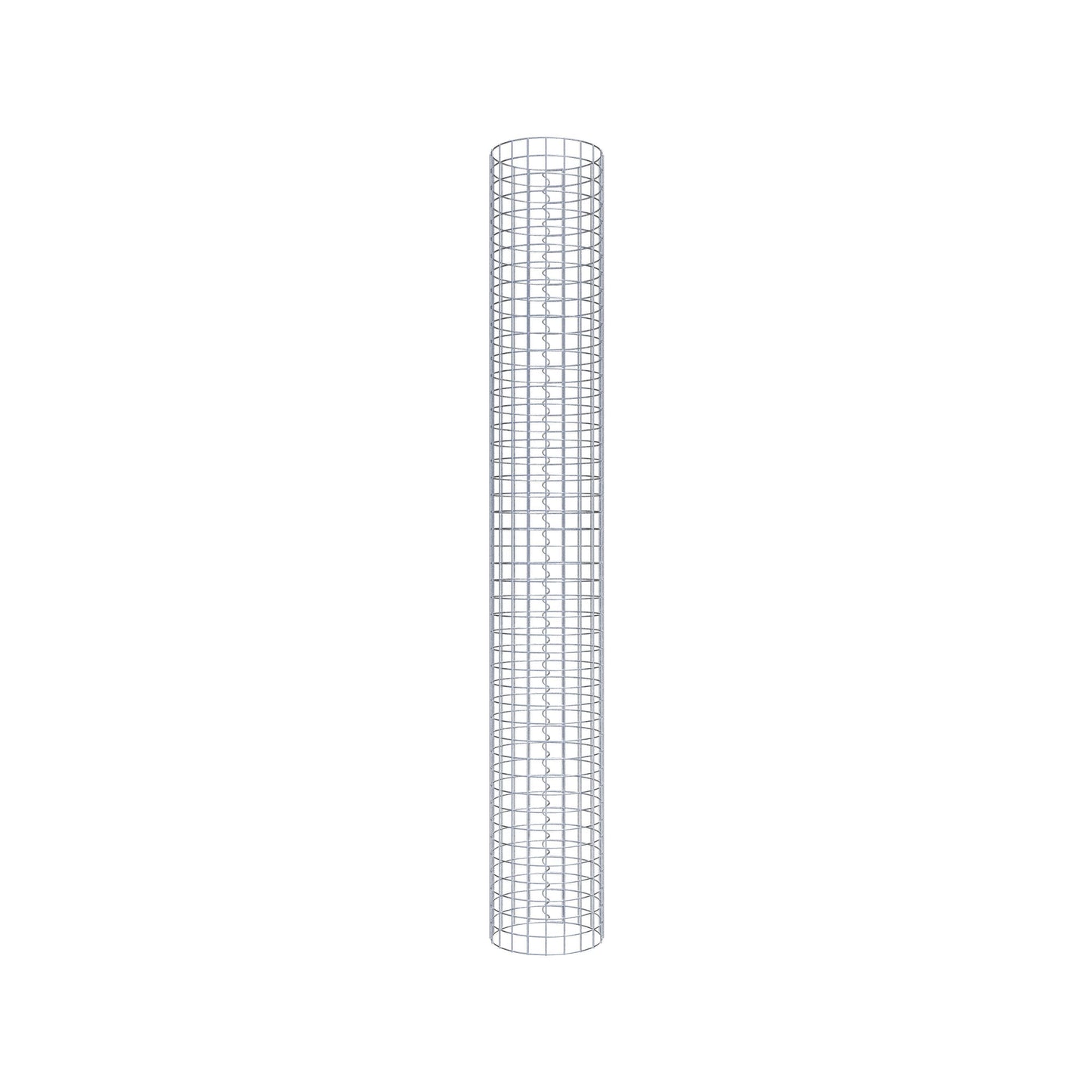 Coluna de gabião redonda 32 cm de diâmetro, 230 cm de altura, malhagem 5 cm x 5 cm