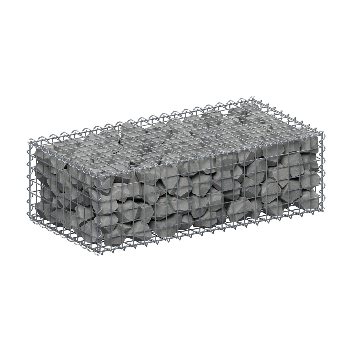 Gabion 100 cm x 30 cm x 50 cm (L x H x D), mesh size 5 cm x 5 cm, spiral