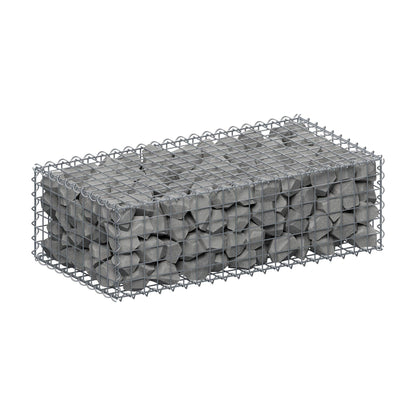 Gabion 100 cm x 30 cm x 50 cm (L x H x D), mesh size 5 cm x 5 cm, spiral