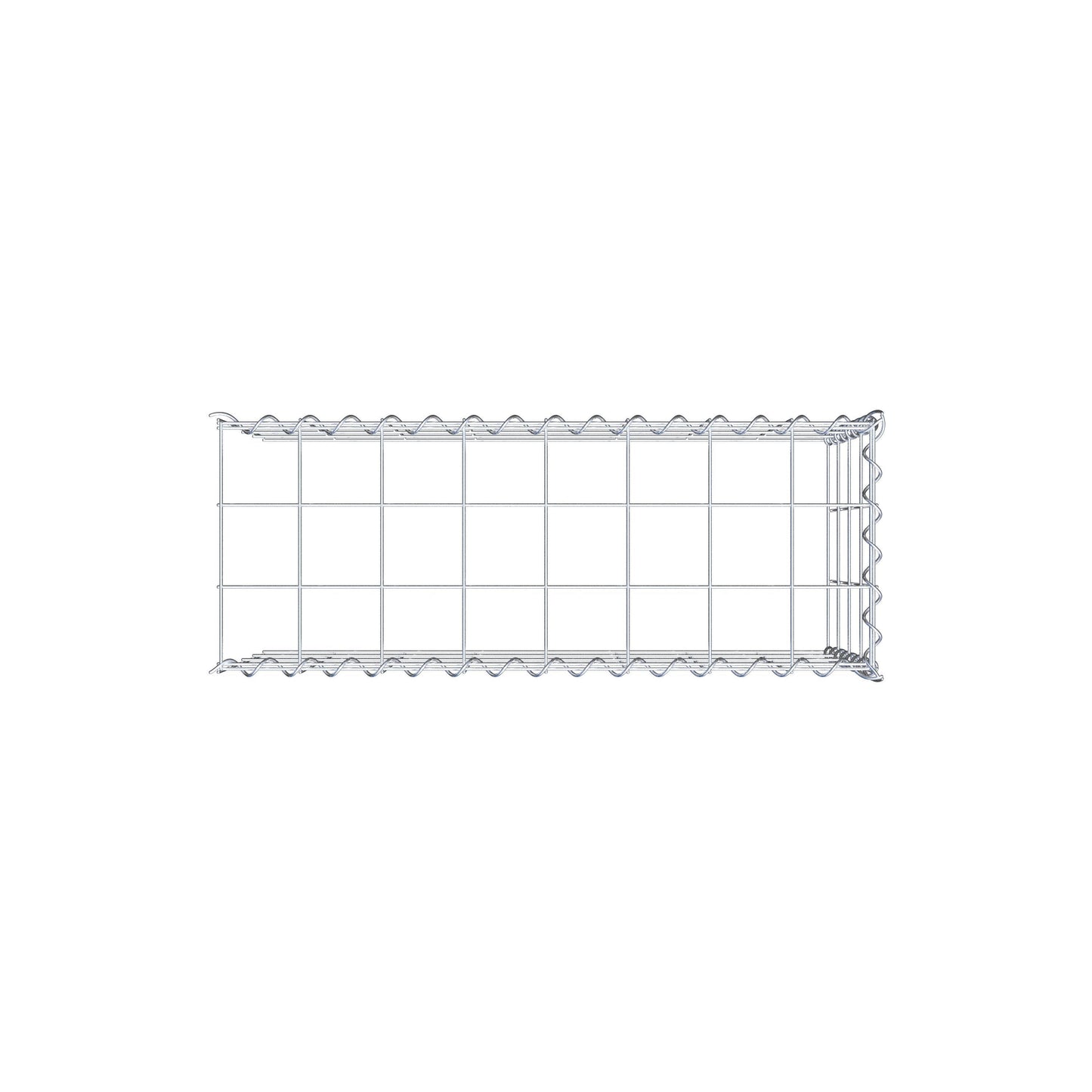 Add-on schanskorf type 4 80 cm x 40 cm x 30 cm (L x H x D), maaswijdte 10 cm x 10 cm, spiraal