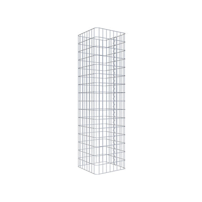 Schanskorfzuil, hoekig 42 cm x 42 cm, 160 cm hoog, MW 5 cm x 10 cm
