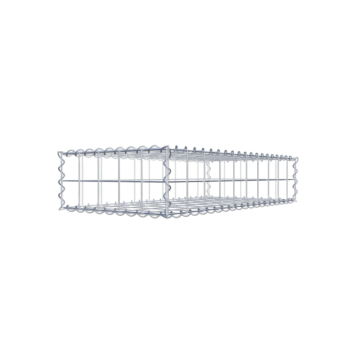 Gabion 100 cm x 20 cm x 50 cm (L x H x P), mailles 10 cm x 10 cm, spirale