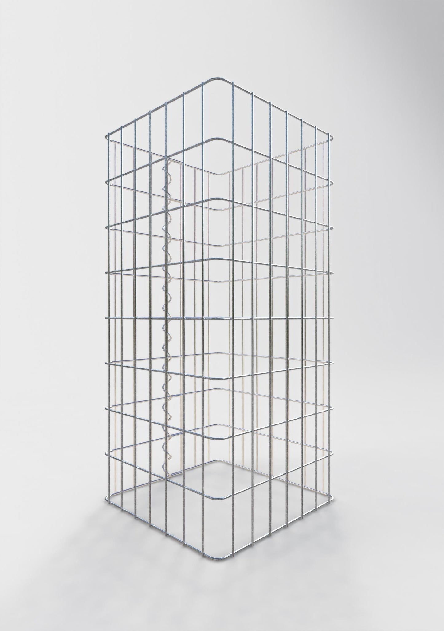 Columna de gaviones, angular 37 cm x 37 cm, 80 cm de altura, MW 5 cm x 10 cm