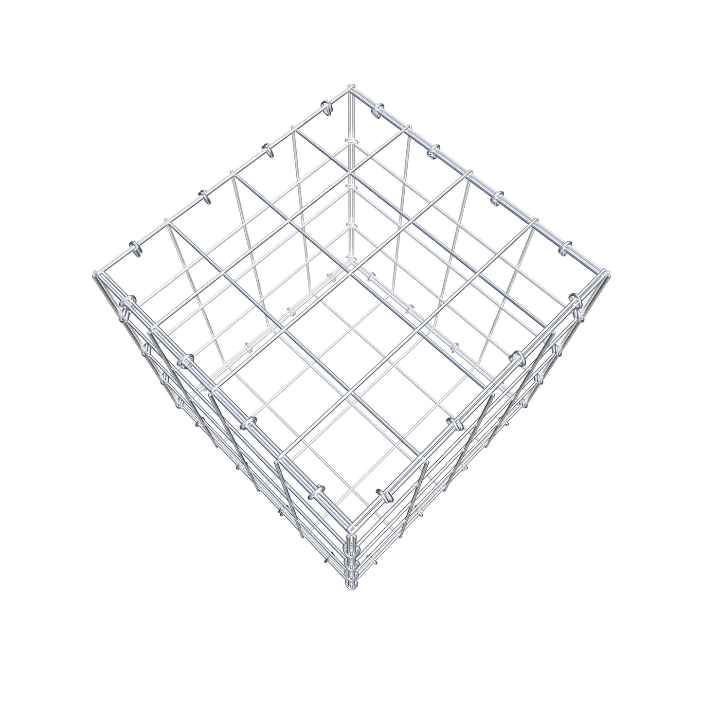 Schanskorf 40 cm x 40 cm x 40 cm (L x H x D), maaswijdte 10 cm x 10 cm, C-ring