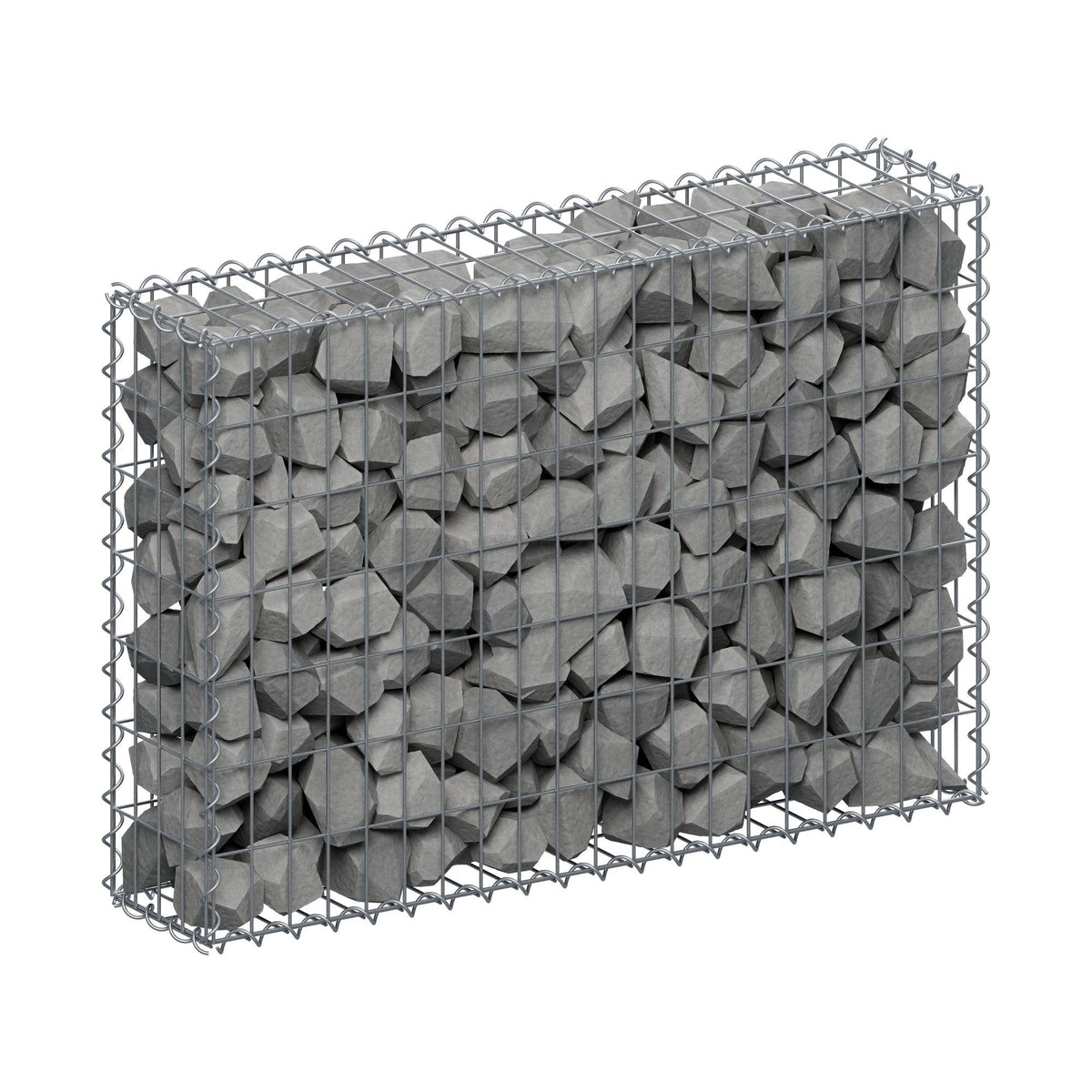 Gabion 100 cm x 70 cm x 20 cm (L x H x P), mailles 5 cm x 10 cm, spirale