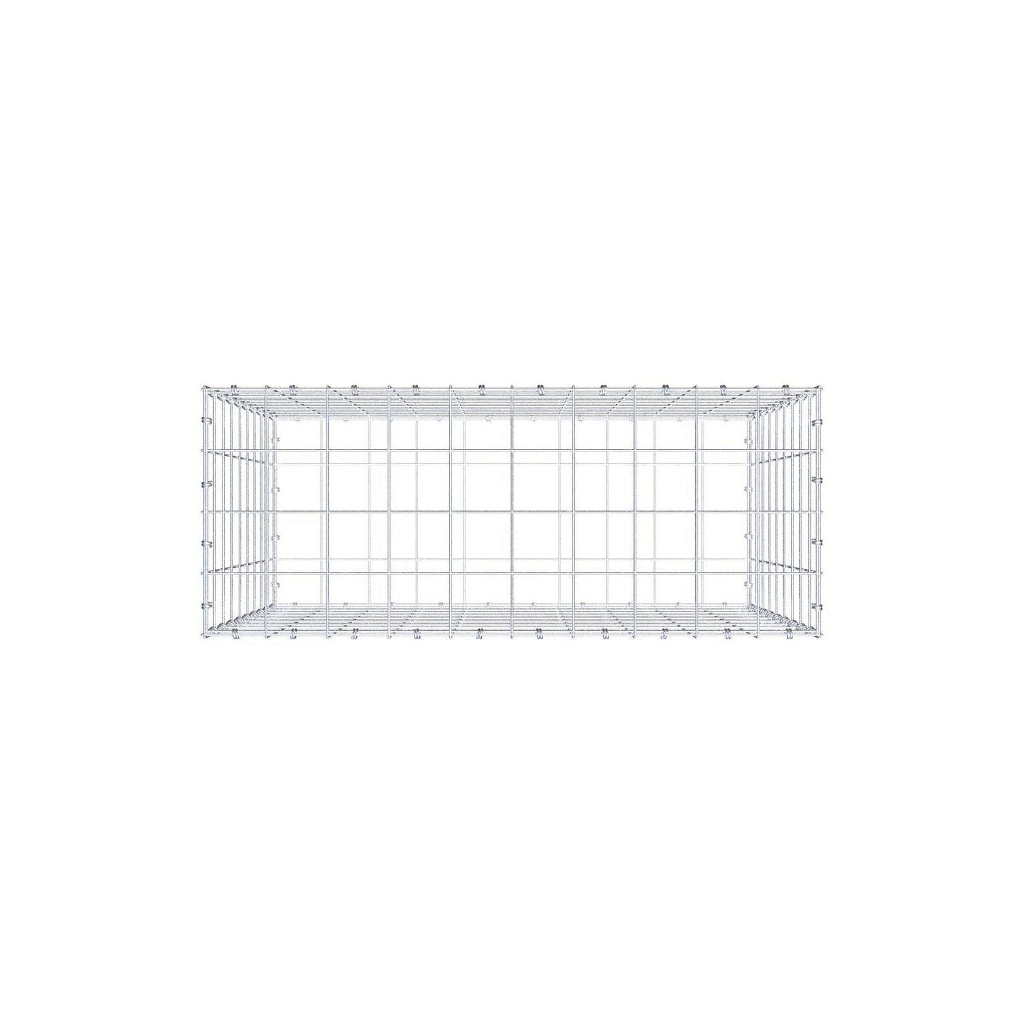 Schanskorf 100 cm x 90 cm x 40 cm (L x H x D), maaswijdte 10 x 10 cm, spiraalring