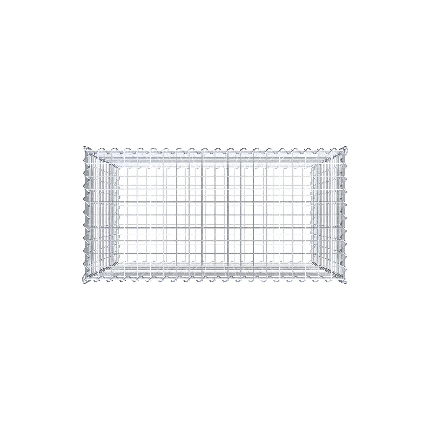 Gabion 100 cm x 100 cm x 50 cm (L x H x D), maskestørrelse 5 cm x 5 cm, spiral