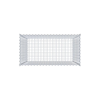 Gabion 100 cm x 100 cm x 50 cm (L x H x D), maskestørrelse 5 cm x 5 cm, spiral
