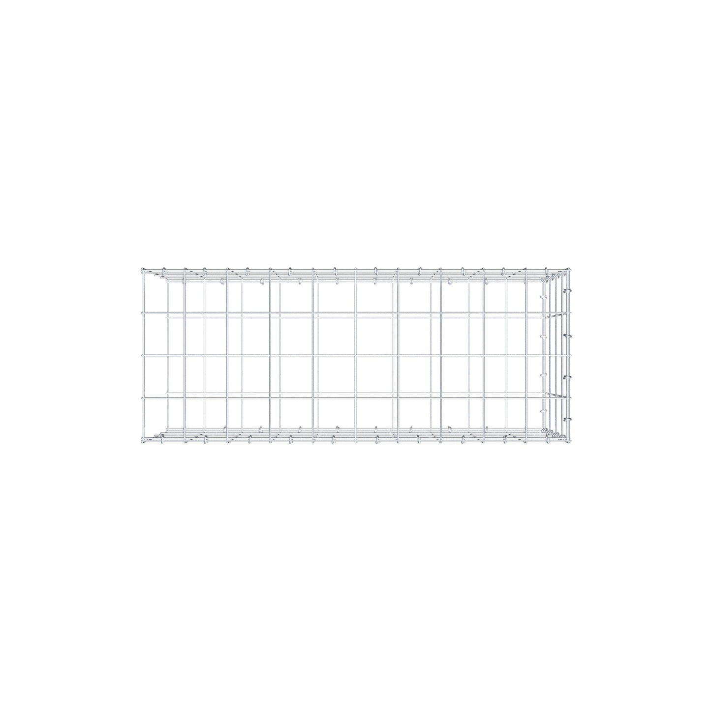 Opzetpaal type 2 100 cm x 40 cm x 40 cm (L x H x D), maaswijdte 10 cm x 10 cm, C-ring