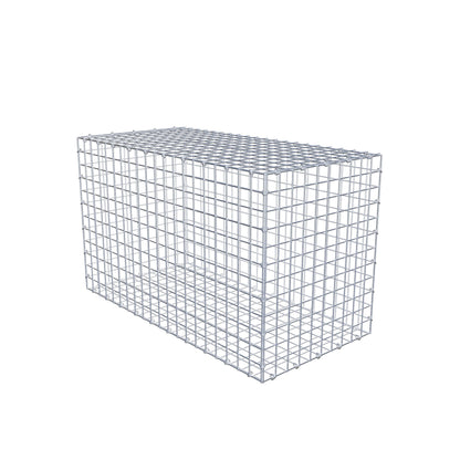 Gabione 100 cm x 60 cm x 50 cm (L x H x T), Maschenweite 5 cm x 5 cm, C-Ring