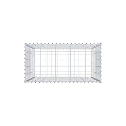 Gabion 100 cm x 100 cm x 50 cm (L x H x D), maskstorlek 10 cm x 10 cm, spiral