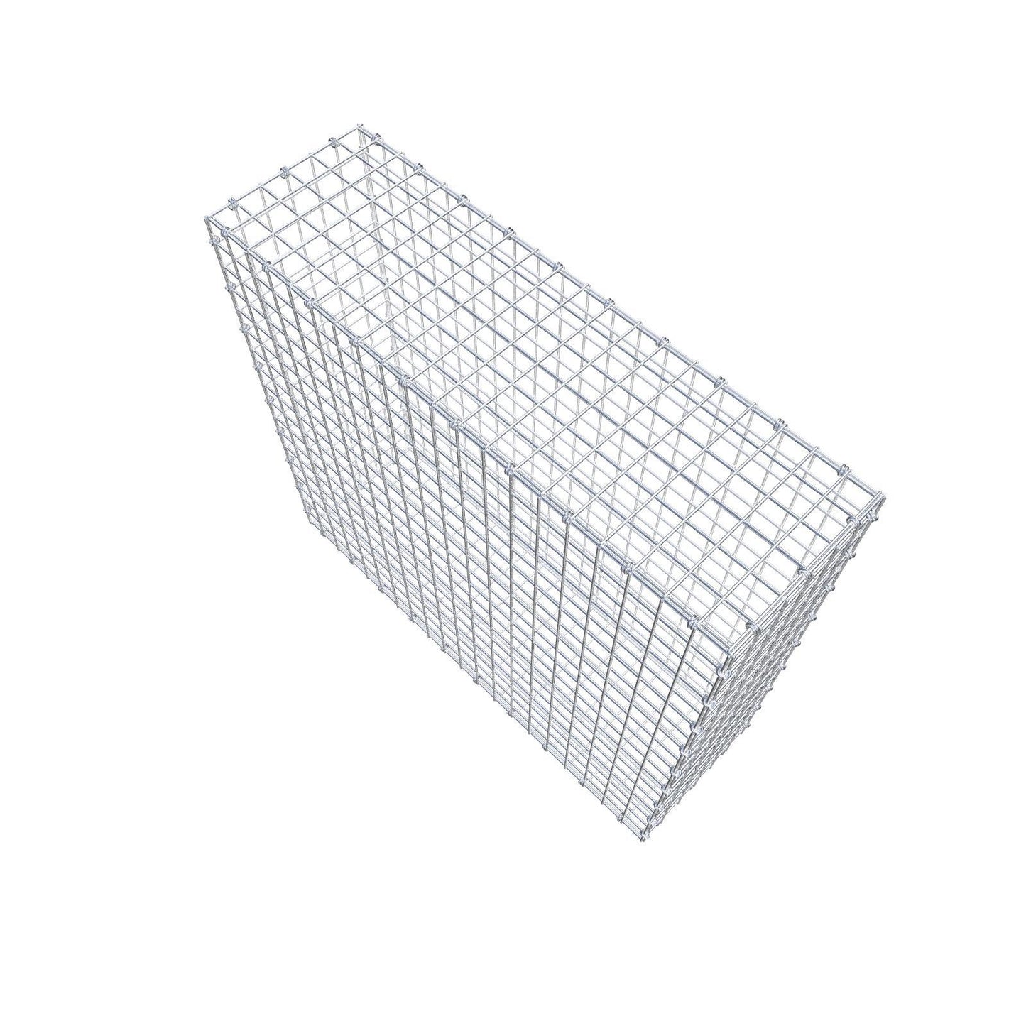 Gabion 100 cm x 90 cm x 30 cm (L x H x D), maskestørrelse 5 x 5 cm, spiralring