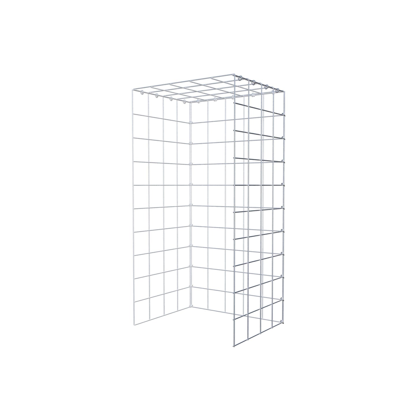 Opzetpaal type 4 100 cm x 40 cm x 50 cm (L x H x D), maaswijdte 10 cm x 10 cm, C-ring