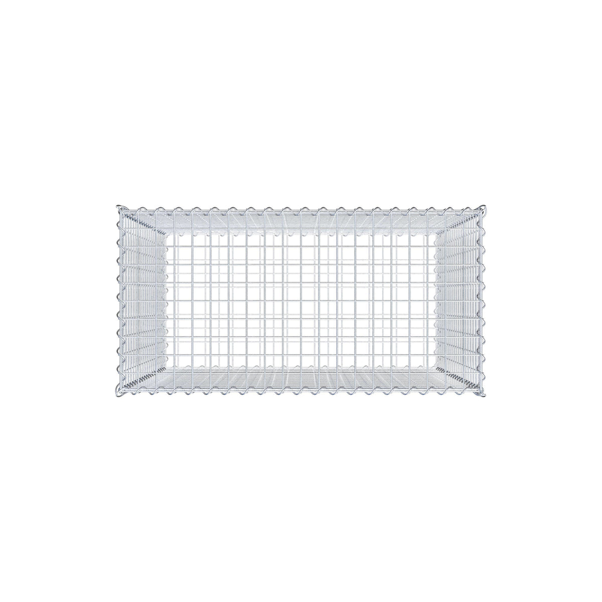 Gabion 100 cm x 100 cm x 50 cm (L x H x D), maskstorlek 5 cm x 5 cm, spiral