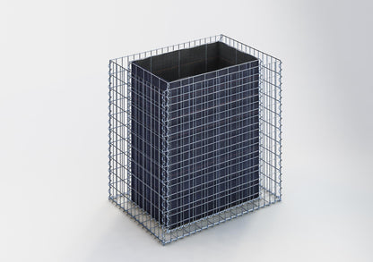 Verhoogd bed vierkant 100 cm x 100 cm x 70 cm (L x H x D), maaswijdte 5 x 10 cm, wanddikte 10 cm