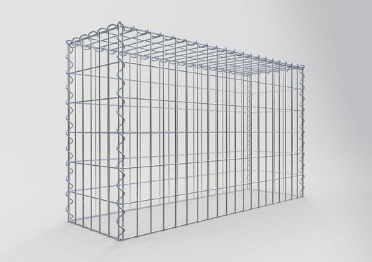 Aangegroeide schanskorf type 3 100 cm x 60 cm x 30 cm (L x H x D), maaswijdte 5 cm x 10 cm, spiraal