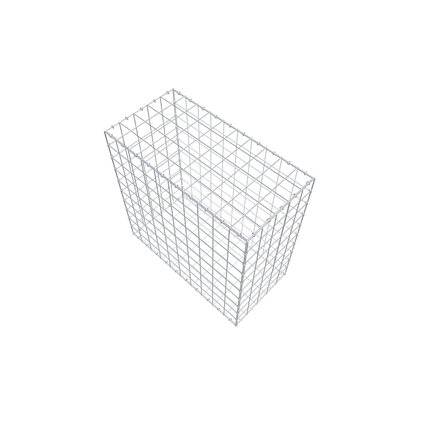 Gabião 100 cm x 100 cm x 50 cm (C x A x P), malhagem 10 cm x 10 cm, anel C