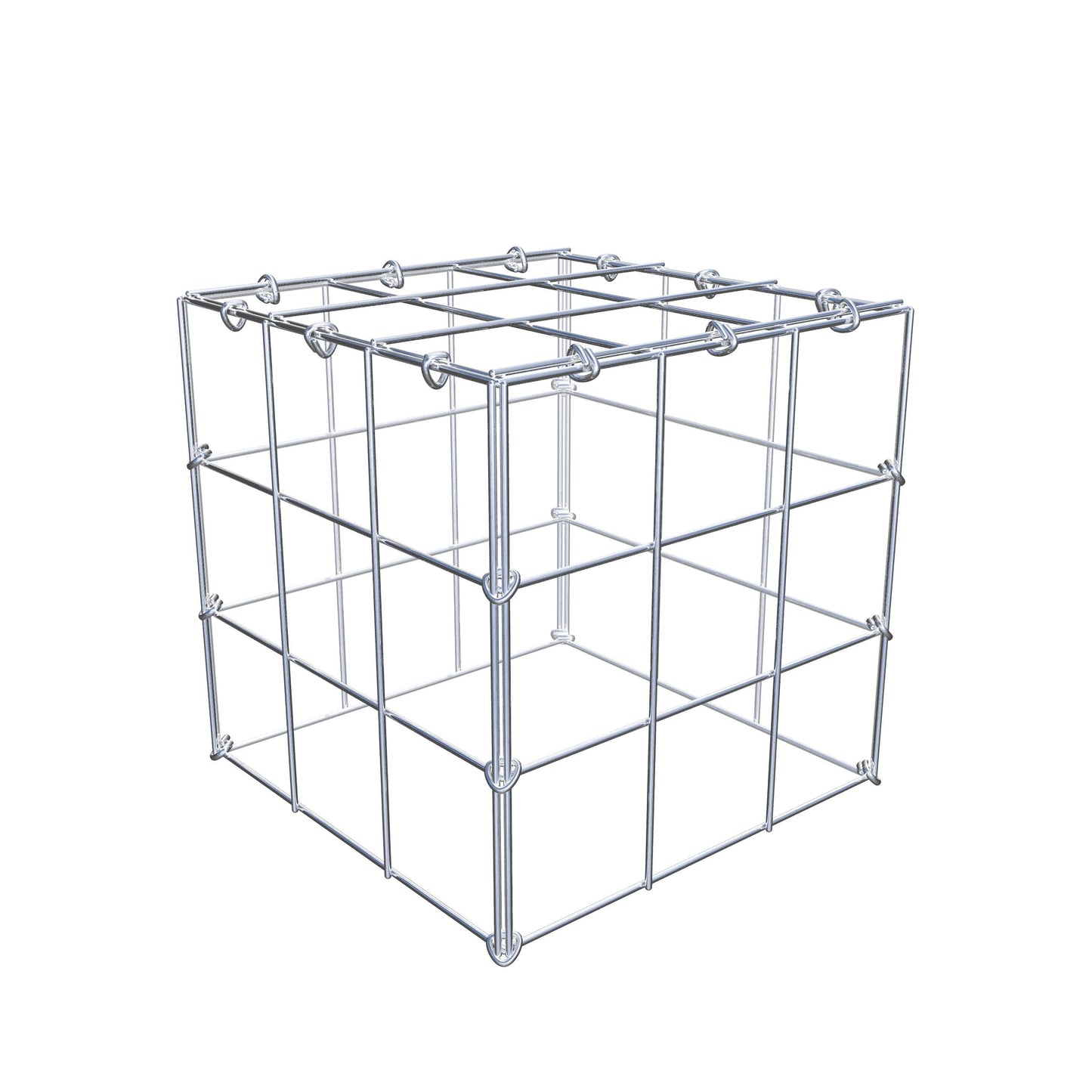 Gabião Tipo 3 30 cm x 30 cm x 30 cm (C x A x P), malhagem 10 cm x 10 cm, anel C