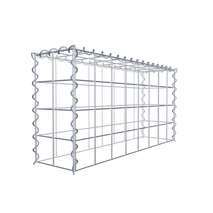 Add-on schanskorf type 3 80 cm x 40 cm x 20 cm (L x H x D), maaswijdte 10 cm x 10 cm, spiraalvormig