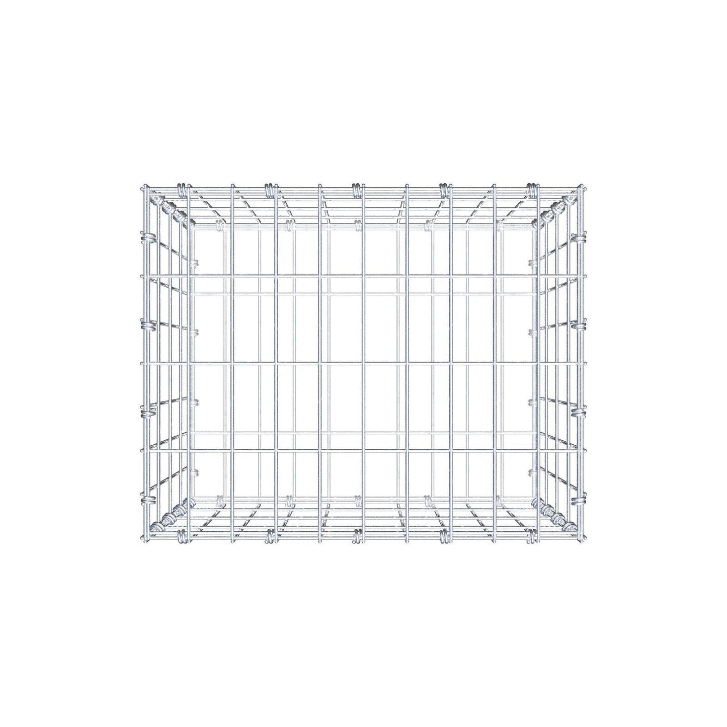 Schanskorf 50 cm x 40 cm x 40 cm (L x H x D), maaswijdte 5 x 10 cm, spiraalring