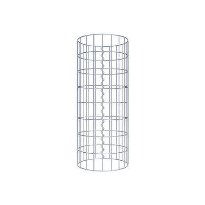 Gabion column around 32 cm diameter, 80 cm height, mesh size 5 cm x 10 cm