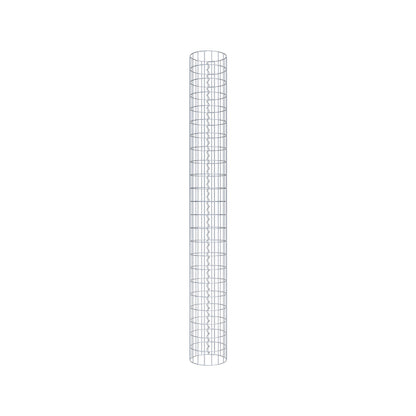 Schanskorfzuil rond 27 cm diameter, 230 cm hoogte, maaswijdte 5 cm x 10 cm