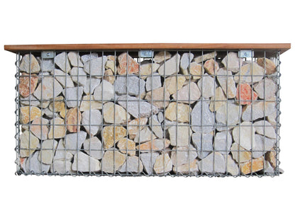 Trädgårdsbänk med spiralformad gabion CUMARU MW 5 x 10 cm 105 x 50 x 40 cm