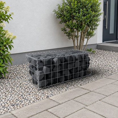 Gabion 100 cm x 40 cm x 40 cm (L x H x D), maskestørrelse 10 cm x 10 cm, spiral