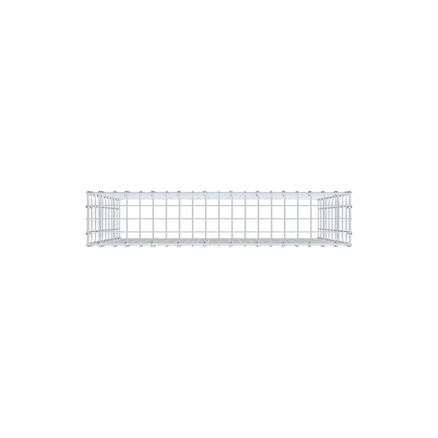 Typ 3 påbyggnadsgabion 100 cm x 100 cm x 20 cm (L x H x D), maskstorlek 5 cm x 10 cm, C-ring