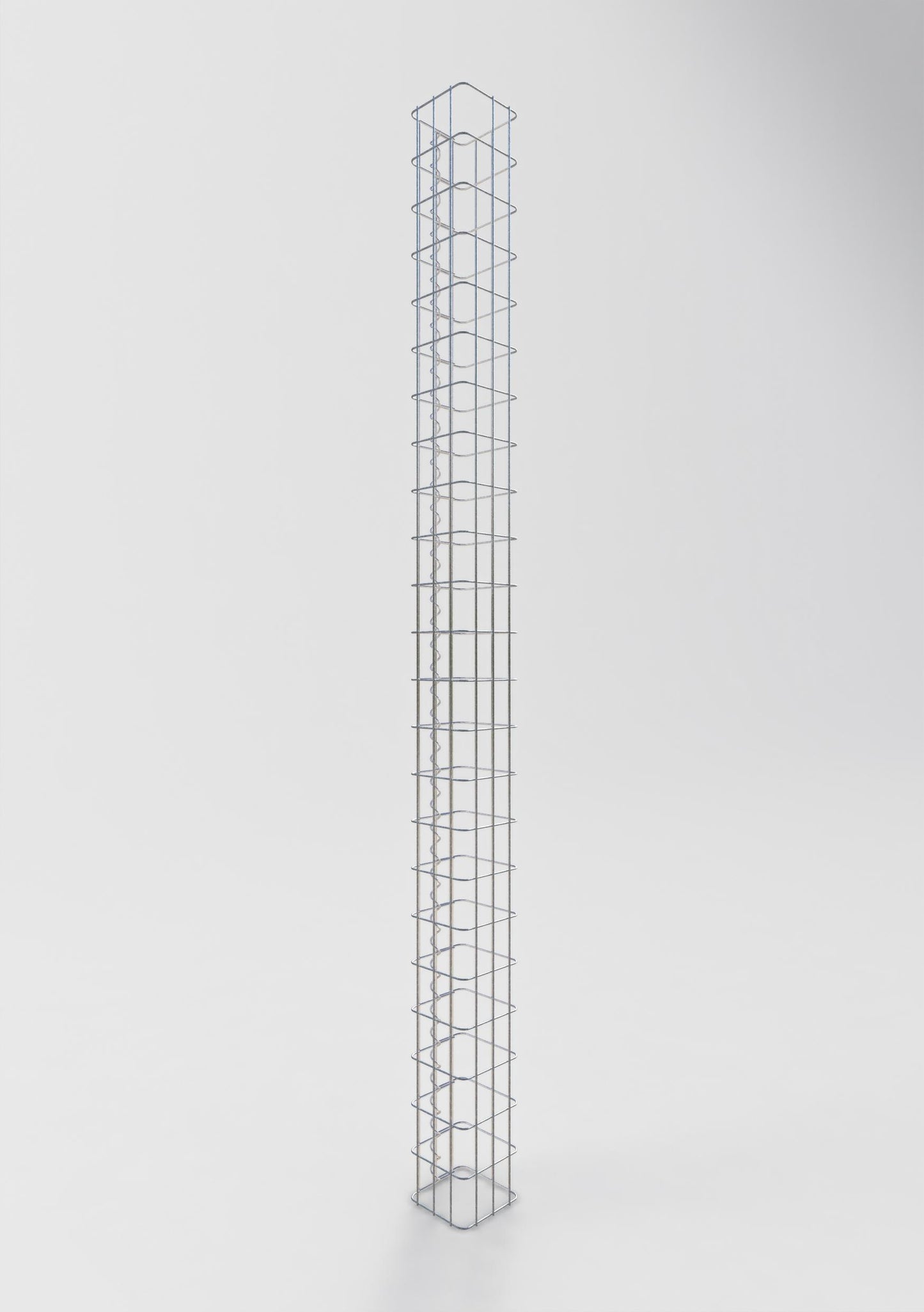 Colonne de gabion carrée 17 cm x 17 cm, 230 cm de hauteur, MW 5 cm x 10 cm