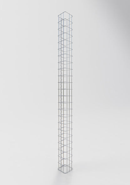 Colonne de gabion carrée 17 cm x 17 cm, 230 cm de hauteur, MW 5 cm x 10 cm