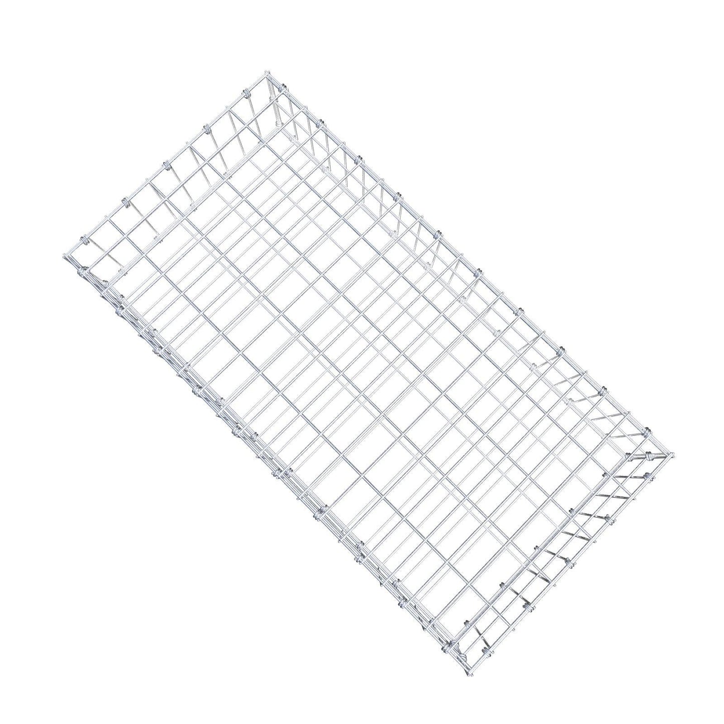 Gabion 100 cm x 20 cm x 50 cm (L x H x D), maskestørrelse 5 x 10 cm, spiralring