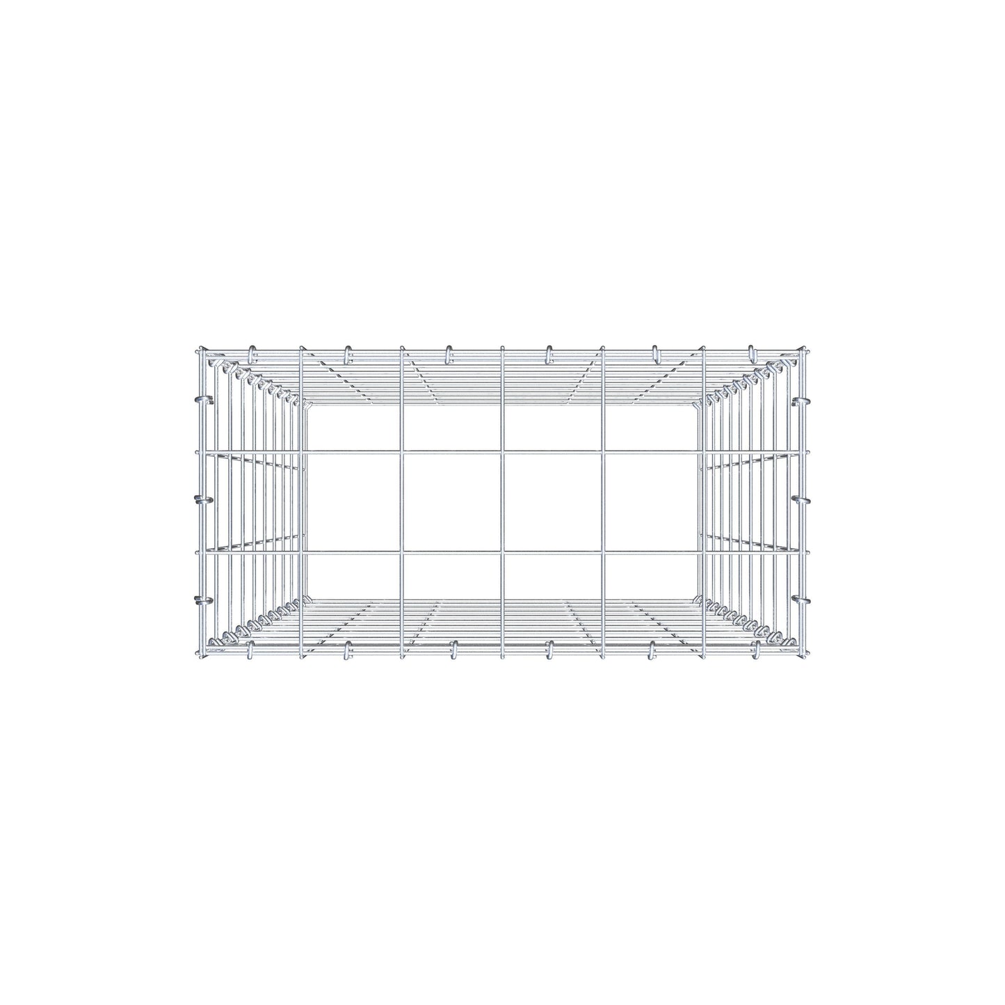Fourche rapportée type 3 100 cm x 60 cm x 30 cm (L x H x P), mailles 10 cm x 10 cm, anneau C