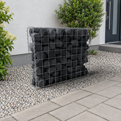 Gabione 100 cm x 80 cm x 20 cm (L x H x T), Maschenweite 10 cm x 10 cm, Spirale