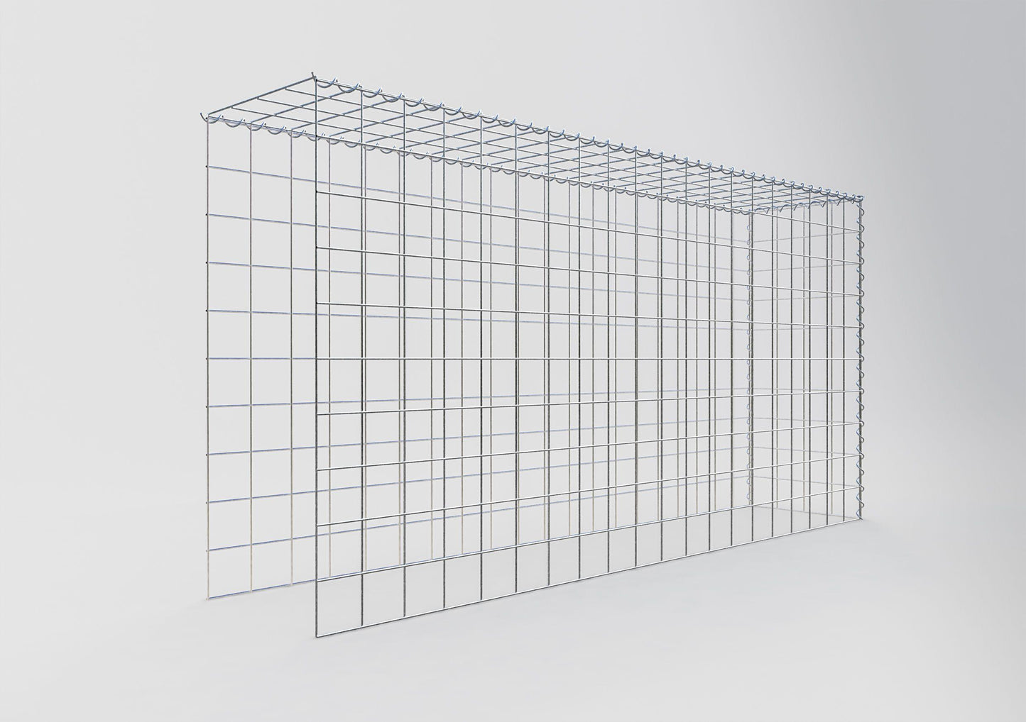Extra gabion typ 4 200 cm x 100 cm x 40 cm (L x H x D), maskstorlek 10 cm x 10 cm, spiral