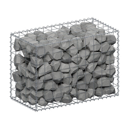 Schanskorf 100 cm x 70 cm x 50 cm (L x H x D), maaswijdte 10 cm x 10 cm, spiraalvormig