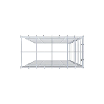 Opzetpaal type 4 100 cm x 40 cm x 20 cm (L x H x D), maaswijdte 10 cm x 10 cm, C-ring