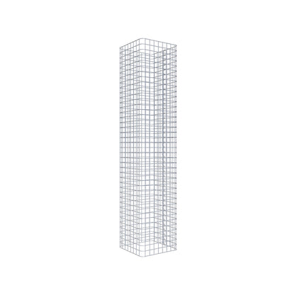 Columna de gaviones angular 42 cm x 42 cm, 200 cm de altura, MW 5 cm x 5 cm
